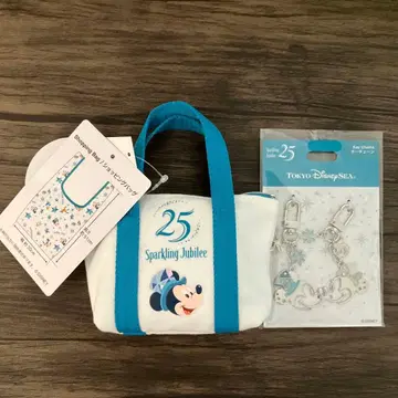 새상품 미사용 에코백 키체인 디즈니씨 25주년 미키마우스