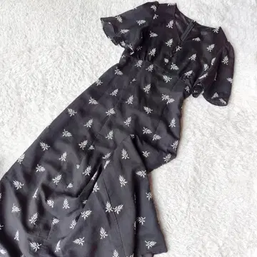 프로포션 바디 드레싱 25SS 꽃무늬 자수 원피스 M 워셔블 블랙