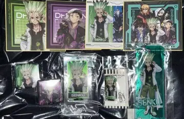 Dr.STONE 이시가미 센쿠 아사기리 겐 사이버 펑크 캔뱃지 색지