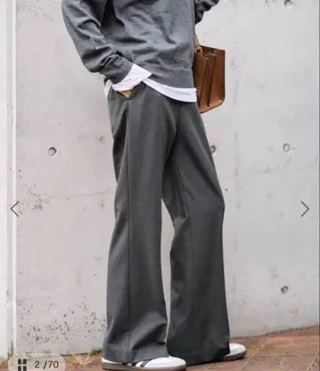 [ 시착만 한 상품 ] framework 속기모 플레어 팬츠 그레이 36