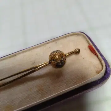 금색 구형 장식 헤어콤 구경 7mm 길이 13cm