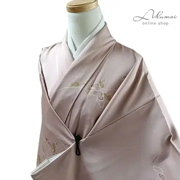 LULU57 기모노 순수 실크 츠케사게 핑크 소나무
