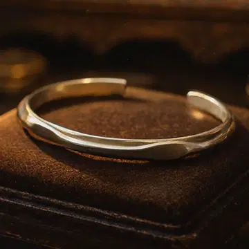 커브 웨이브 실버 925 뱅글 팔찌 실버 빈티지