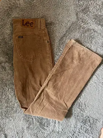Lee 코듀로이 팬츠 베이지 30 x 34 스트릿 구제 의류 90s풍