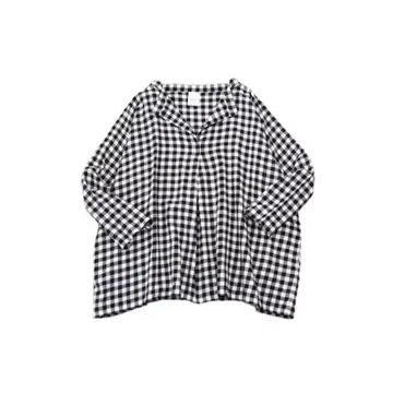 Veritecoeur 깅엄 체크 스키퍼 풀오버