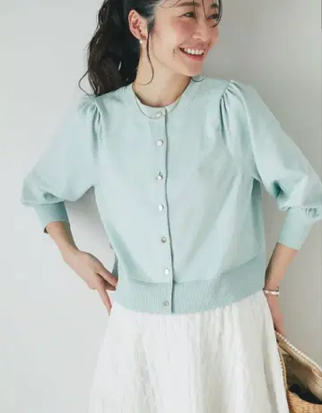 사랑받는 니트 스폰디쉬 2WAY 크롭 가디건 민트