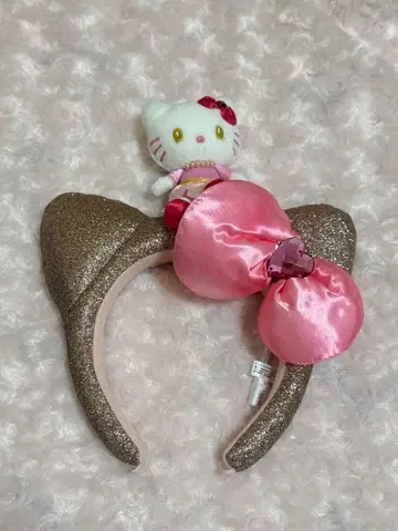 키티 봉제 인형 포함 머리띠