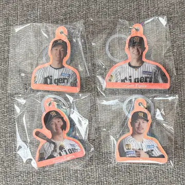 한신 타이거즈 메지루시 오로라 참 4개 세트