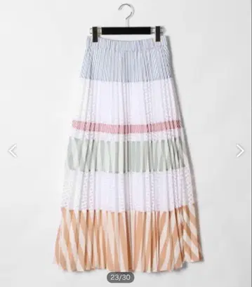 그레이스 콘티넨탈 diagram 믹스 플리츠 스커트 스커트