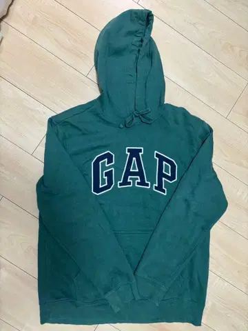 GAP 후드 부착 후드티 M 그린