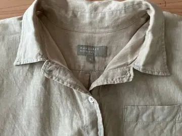 마가렛호웰 린넨 풀오버 반팔 셔츠 M 여성용 상의