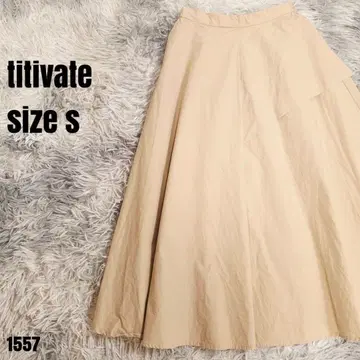 tiivate 티바트 플레어 스커트 베이지 엘레강트 S 1557