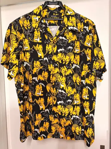 CUNE 토라짱 하와이안 셔츠 호랑이 무늬 호랑이 무늬