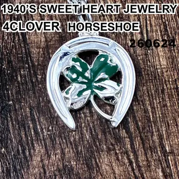 스위트하트 주얼리 말발굽 네잎클로버 실버 빈티지 목걸이