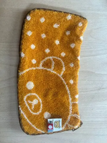 리락쿠마 지퍼 파우치 타월 원단