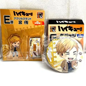 하이큐!! 구스마 복권 E상 아크릴 스탠드 G상 캔뱃지 미야 아츠무