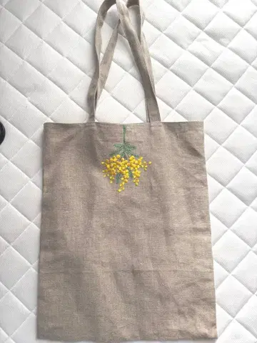 토트백 mimosa 미모사 자수
