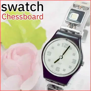 [배터리 새상품] 스와치 체스 보드 LB160G 손목시계 쿼츠 작동품