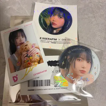 운채 세트 특전 스티커 LE SSERAFIM DICON POPUP