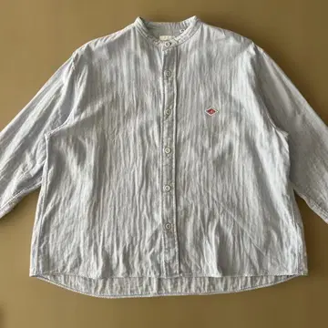 새상품급 단톤 거즈 원단 밴드 카라 셔츠 사이즈 38