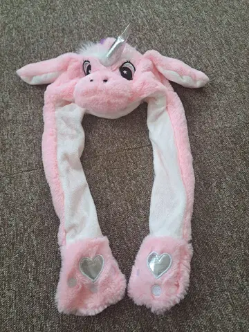 유니콘 디자인 봉제 인형 모자