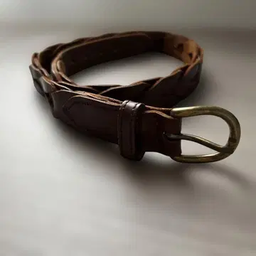 terra nova collection 빈티지 가죽 벨트 뜨개질