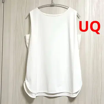 유니클로 UNIQLO 와이드 탱크탑 티셔츠 슬리브리스 화이트