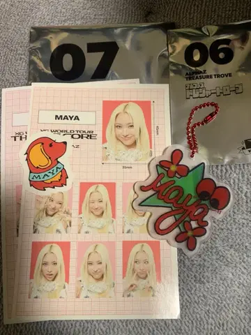 xg TREASURE TROVE 마야 스티커 키링 세트