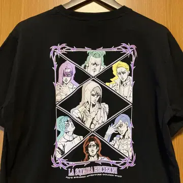 죠죠의 기묘한 모험 T셔츠 황금의 바람 암살팀 레어 리조또 페시