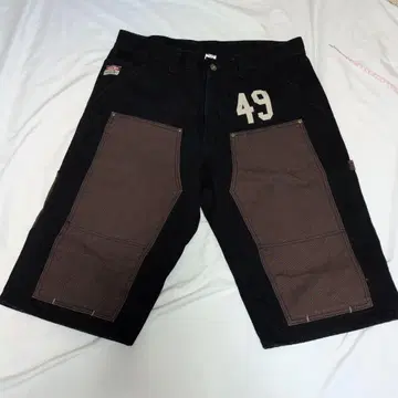 CHALLENGER 블랙 더블니 숏 워크 팬츠 L 사이즈