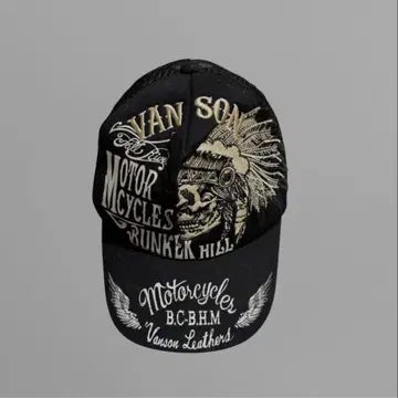 VANSON 스컬 자수 메쉬 캡 y2k 헤이세이 그런지