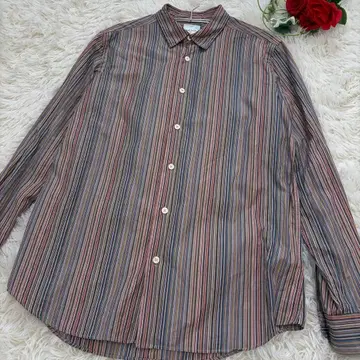 새상품급 폴스미스 셔츠 시그니처 스트라이프 골드 버튼