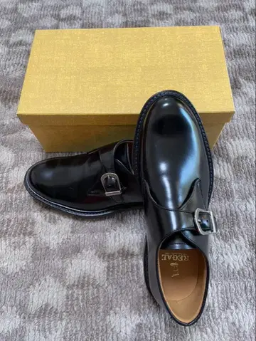 REGAL 블랙 더블 몽크 25