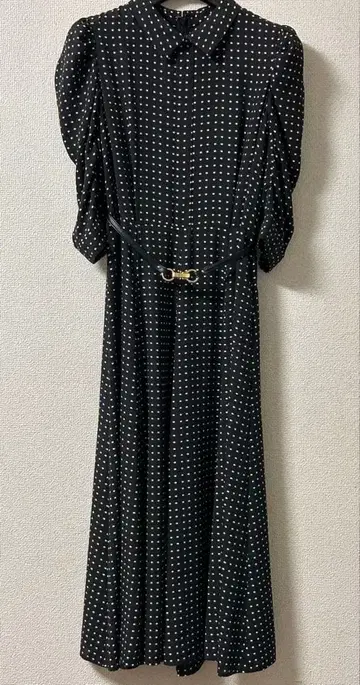 ANAYI 아나이 카라 부착 원피스 도트 36