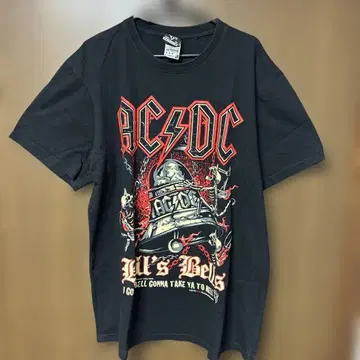 뮤직T AC/DC Hell's Bells 티셔츠 XL 블랙