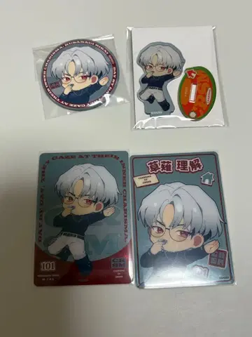 카리스마 쿠사나기 리카이 캔뱃지 아크릴 스탠드 클리어 카드