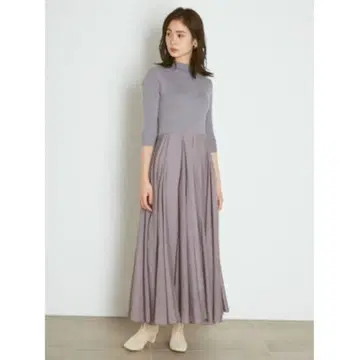 스나이델/니트 도킹 원피스/PPL/SWNO211057