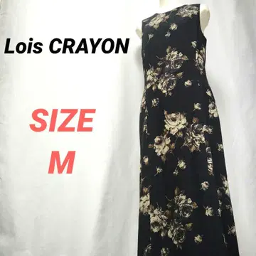 Lois CRAYON 맥시 롱 원피스 꽃무늬 슬리브리스 블랙