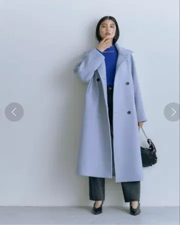 N. Natural Beauty Basic 울 파일 스탠드넥 코트