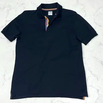 새상품급 폴스미스 현행 아티스트 스트라이프 피케 셔츠 블랙 L 사이즈