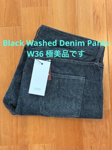 A.PRESSE Black Washed Denim Pants W36