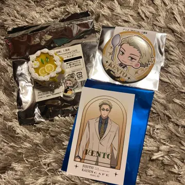 주술회전 스이파라 나나미 켄토 케이크 키링 캔뱃지 금박 카드