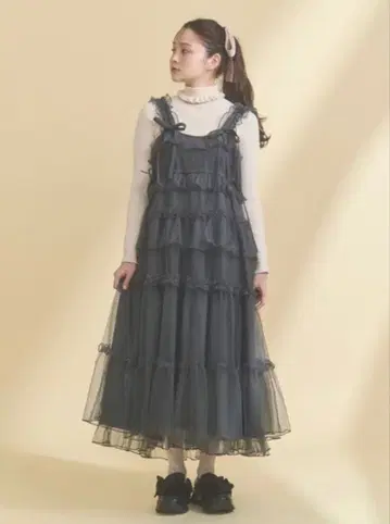 튤 드로스트 롱 원피스 merryJenny