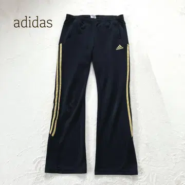 adidas M 아디다스 저지 블랙 골드 라인 허리밴딩 무지