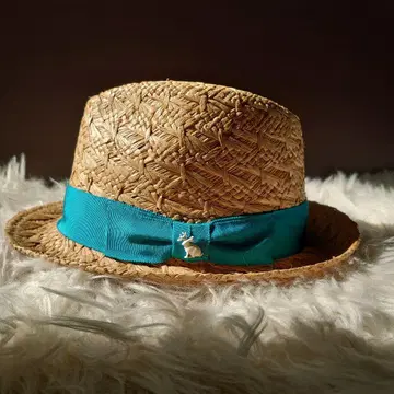 arth 라피아 햇 밀짚모자 리본 동물 모티브 일본제