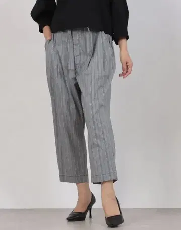 새상품급 lelill 레릴 체크 브로드 백 타이 팬츠