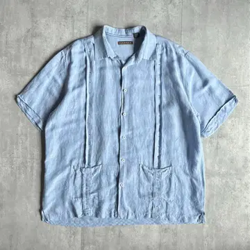 [ 00s vintage ] 린넨 x 레이온 셔츠 쿠바 50s