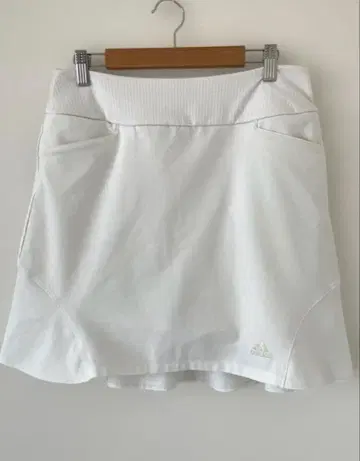 아디다스 여성용 골프 플레어 스커트 M 화이트