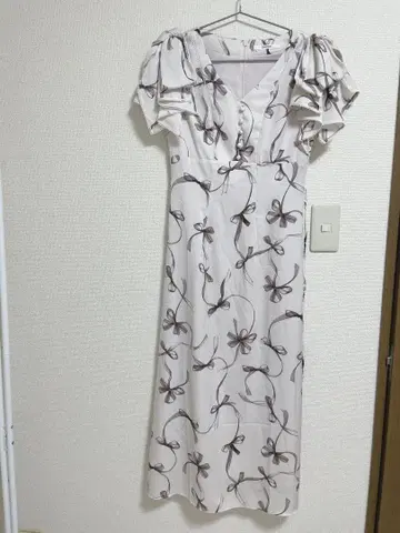 snidel Sustainable 리본 프린트 원피스