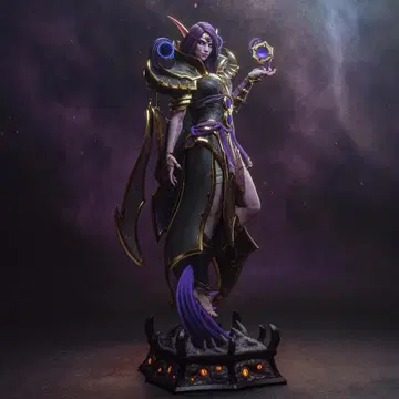 1/8 미도색 미조립 피규어 레진 키트 월드 오브 워크래프트